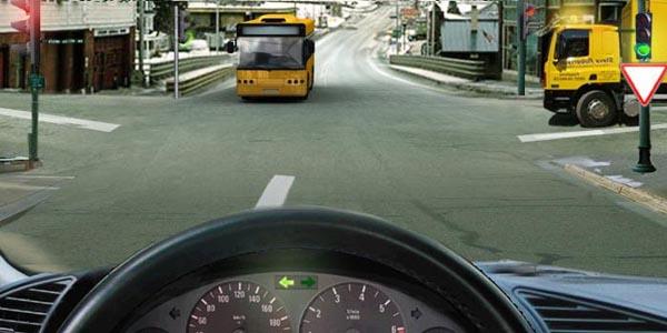 سوال 55: هنگام گردش به چپ و دور برگردان خارج از تقاطع چطور باید عمل کنید؟