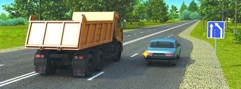 سوال 74: آیا در این حالت راننده خودرو قرمز رنگ مجاز به ادامه حرکت است؟