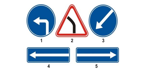 سوال 1: نام دارد؟ »عبور از سمت چپ مانع مجاز است«از میان عالیم کدامیک