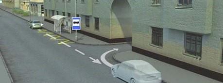 السؤال 113: هل من الضروري أن يقوم السائق باإلشارة بمؤشر ضوئي عند االنعطاف يساراً في هذه الحالة؟