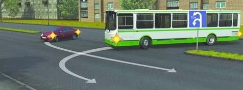 Question 129: Which vehicle driver should give way?