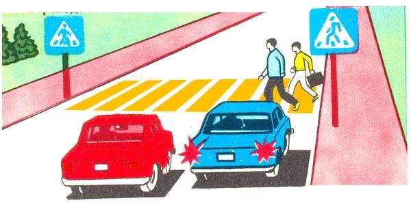 سوال 22: در این حالت حق تقدم با راننده کدام وسیله نقلیه است؟