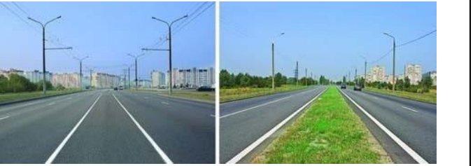 Вопрос 156: На каком рисунка дорога имеет разделительную полосу?
