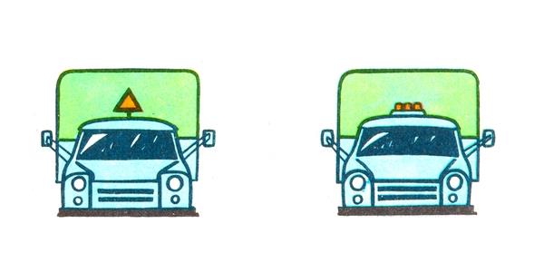 سوال 305: راننده در این وضعیت چطور باید عمل کند؟ در صورت لزوم باید حق تقدم وسیله نقلیه ای را که در مسیر متقاطع تردد می کند رعایت .