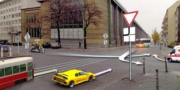 سوال 482: وسایل نقلیه به چه ترتیب از تقاطع عبور خواهند کرد ،اگر چراغ های راهنمایی کار نکنند؟