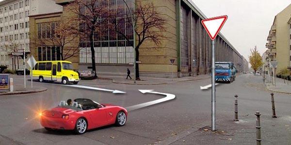 سوال 484: وسایل نقلیه به چه ترتیب از تقاطع عبور خواهند کرد؟