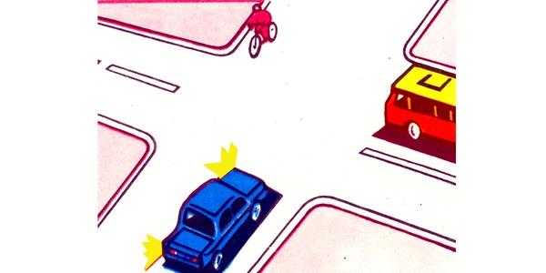 سوال 444: در این حالت چه موقع گردش به راست مجاز است؟