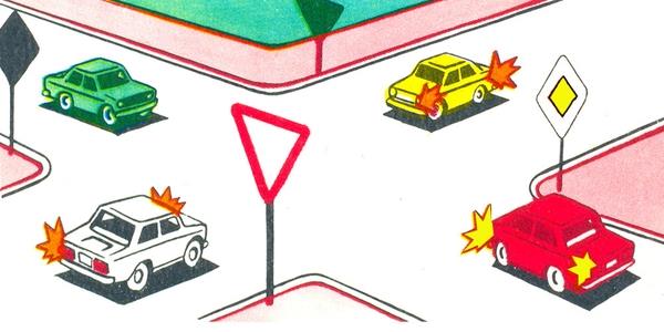 سوال 451: در این تقاطع آیا مجبور به رعایت حق تقدم کامیونی هستیم که از جاده بدون پوشش نزدیک می شود؟