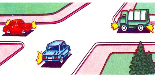 سوال 454: :هنگام گردش به چپ در این حالت