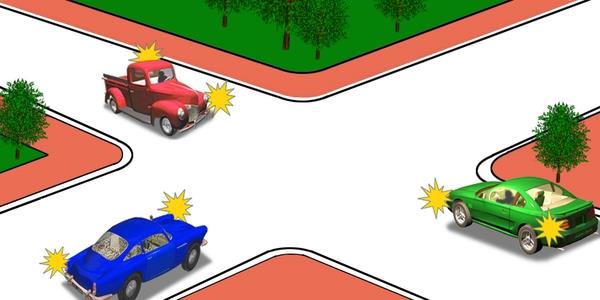 Question 416: The second will drive through the intersection: