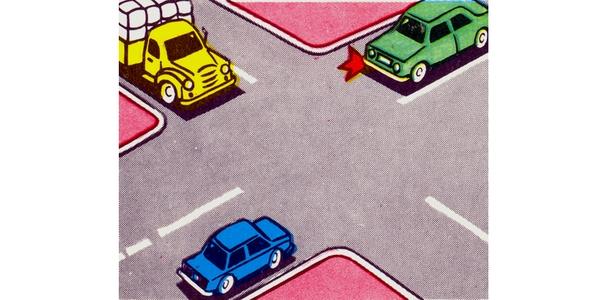 سوال 460: در کدام تصویر جاده اصلی ترسیم شده است؟