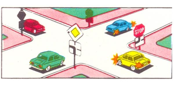 سوال 461: در کدام تصویر جاده اصلی ترسیم شده است؟