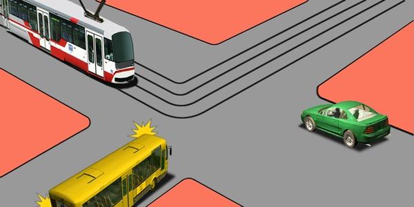 سوال 474: می شود؟ )میدان(راننده کدام وسیله نقلیه به صورت درست وارد تقاطع با حرکت دورانی