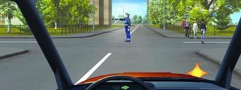 Вопрос 608: С этого положения в каком направлении водитель может продолжить движение?