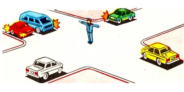 السؤال 577: :هذه اإلشارة من المنظّم تعني أن حركة المرور مسموح بها