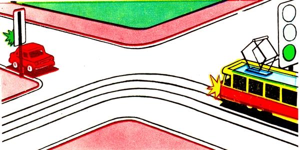 سوال 576: وسایل نقلیه به چه ترتیب از تقاطع عبور خواهند کرد؟