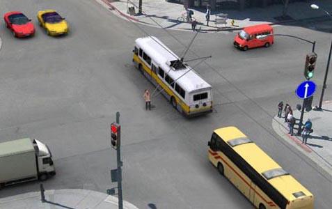 سوال 592: هنگام گردش به چپ باید حق تقدم کدامیک را رعایت کرد؟