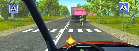 Question 721: Is it allowed to continue on this traffic zone after overtaking the truck?