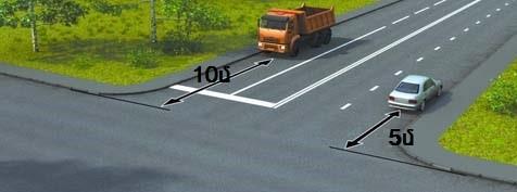 السؤال 736: إلى أي مسافة توضع عالمة التحذير هذه من خارج األماكن السكنية قبل بداية الجزء الخطر؟