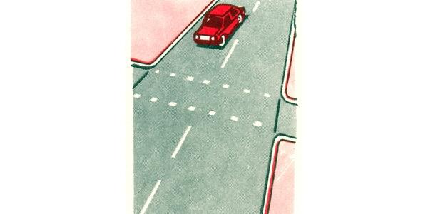 سوال 667: توقف کدام وسایل نقلیه در خط ترافیک محدوده این عالمت جاده ای مجاز است؟