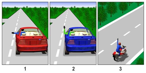 سوال 853: راننده وسیله نقلیه مجهز به چراغ گردان چشمک زن به رنگ آبی نسبت به سایر تردد کنندگان :تقدم دارد اگر