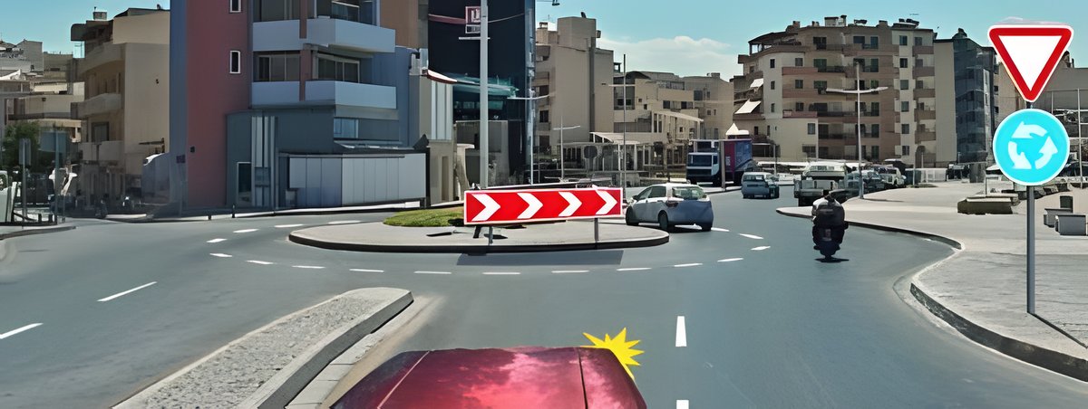 السؤال 1078: الدخول إلى التقاطع من الحارة المشار إليها: