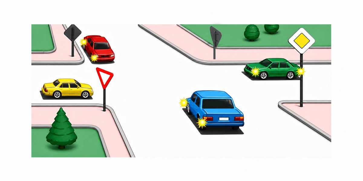 السؤال 1466: ثالث من سيعبر التقاطع: