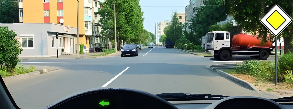Հարց 513: Այս իրավիճակում հետադարձ կատարելիս անհրաժեշտ է ճանապարհը զիջել